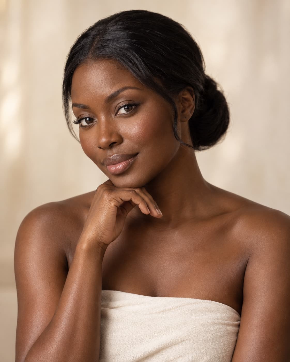 Client with smooth, radiant skin at CareHarmony Medspa in Springfield, VA
